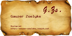 Gauzer Zselyke névjegykártya